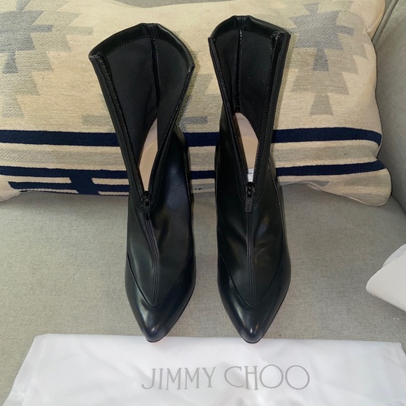 Jimmy Choo Brax 100 black heeled ankle boots 39.5 NWT - Picture 8 of 13